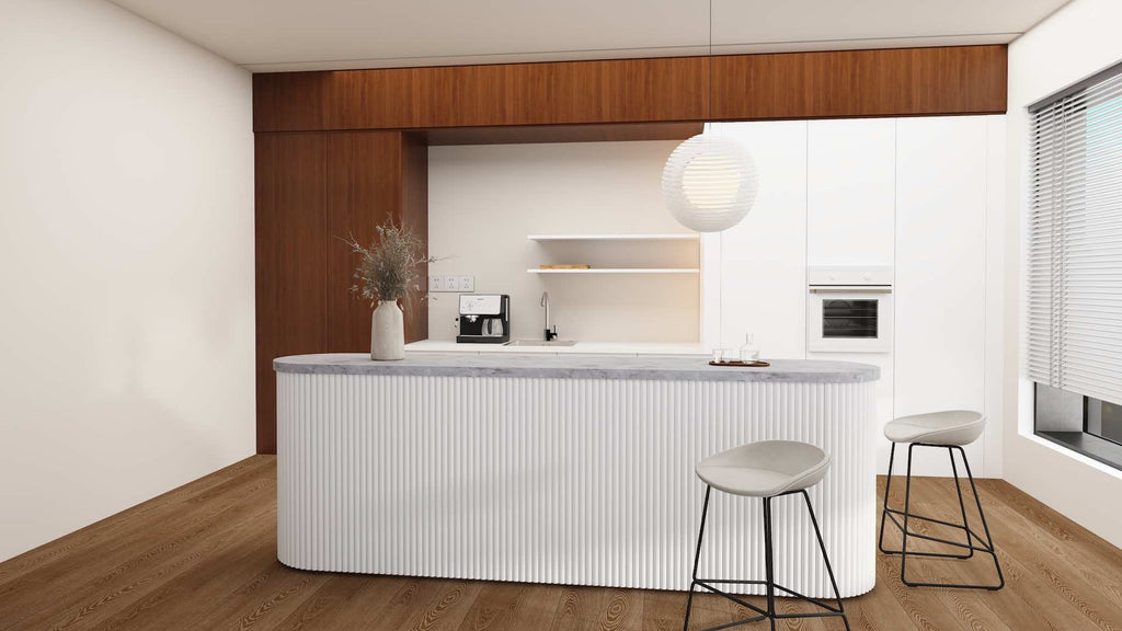 Vertiwood White PVC Ridge Fluted Flexible
