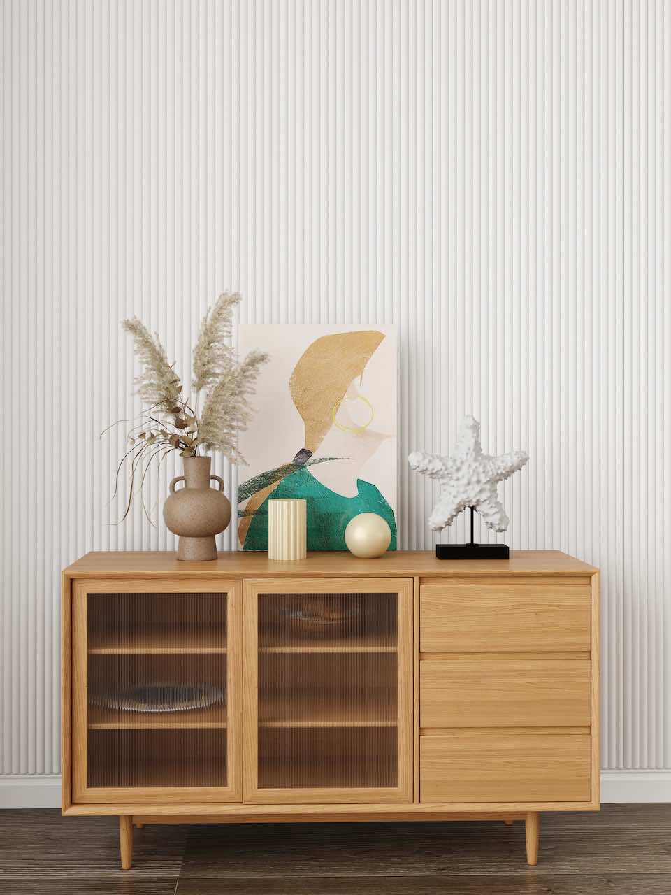 Vertiwood White PVC Ridge Fluted Flexible
