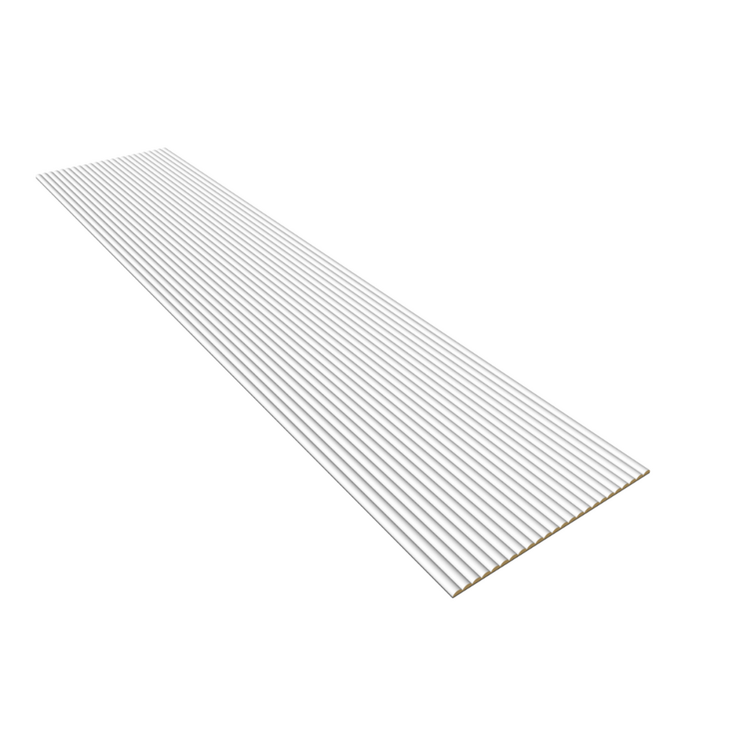 Vertiwood White PVC Ridge Fluted Flexible